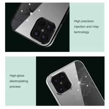 Funda protectora Devia Crystal Flora para iPhone 12 mini — negro
