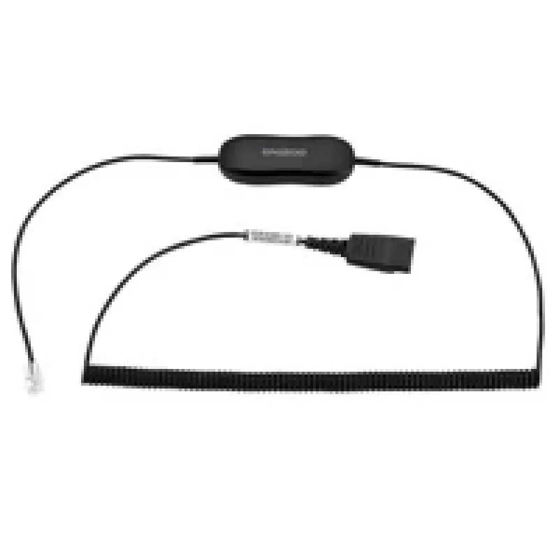Jabra GN1218 AC 2m espiral, cable, negro