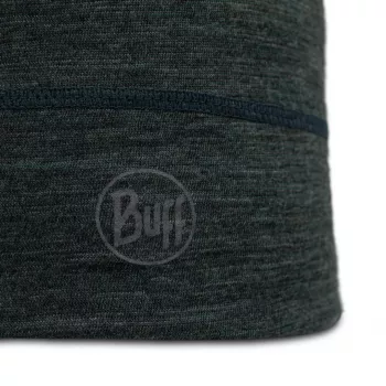 Gorro Buff Merino Lightweight Multistripes Forest — gorro Buff de lana merino ligera, unisex, verde oscuro, 125 g/m²
