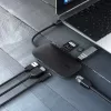 AUKEY CB-C71 hub USB-C 8 en 1, 3x USB-A 3.0, HDMI 4K@30Hz, Gigabit RJ45, SD/microSD, USB-C PD 100 W, cable de 0,15 m, aluminio, negro