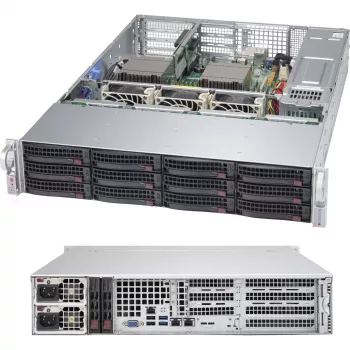 Supermicro 2U 12x3.5 unidad hot-swap 2x1200W sin sistema operativo