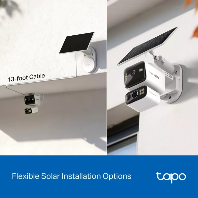 TP-Link Tapo C645D KIT, cámara inalámbrica con giro/inclinación alimentada por energía solar, 3MP