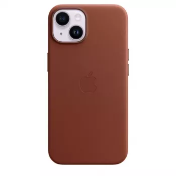 Apple | Funda de piel de 14 con MagSafe | Funda con MagSafe | Apple | iPhone 14 | Piel | Umber