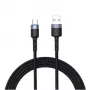 Cable de datos Tellur USB a Type-C LED trenzado de nailon 1,2 m negro
