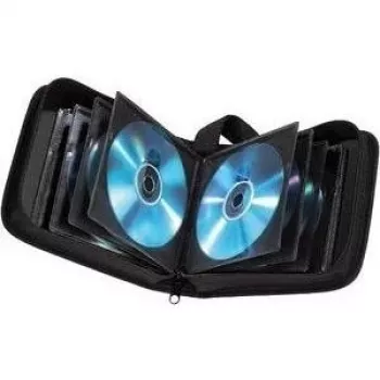 Funda para CD Hama Nylon 20, Negro 20 discos
