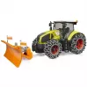Tractor de juguete BRUDER Claas Axion 950 con cadenas para nieve y quitanieves, modelo a escala