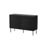 Cómoda cama meble CORTINA 1D3S 120x40x81 cm, negro, 3 cajones, aglomerado