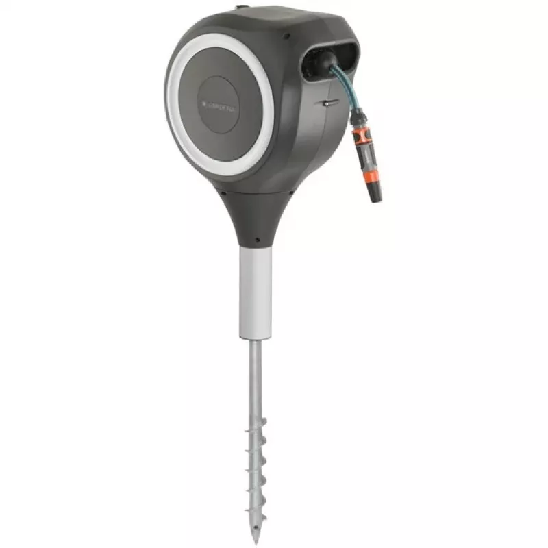 Enrollador de suelo Gardena RollUp Automatic Negro Gris