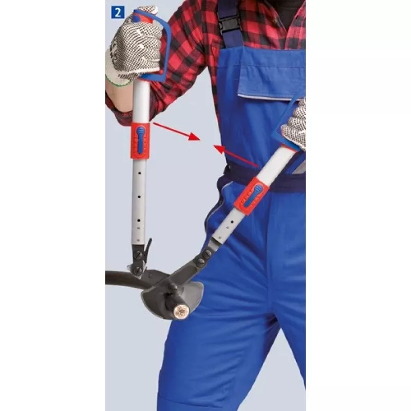 Tijera de cables Knipex 9532038, herramienta de corte con trinquete para cables