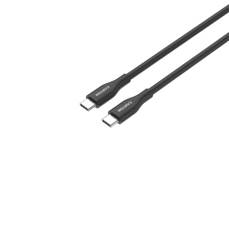 Cable CANYON CC60SC10 C-C 60W 1m silicona negro
