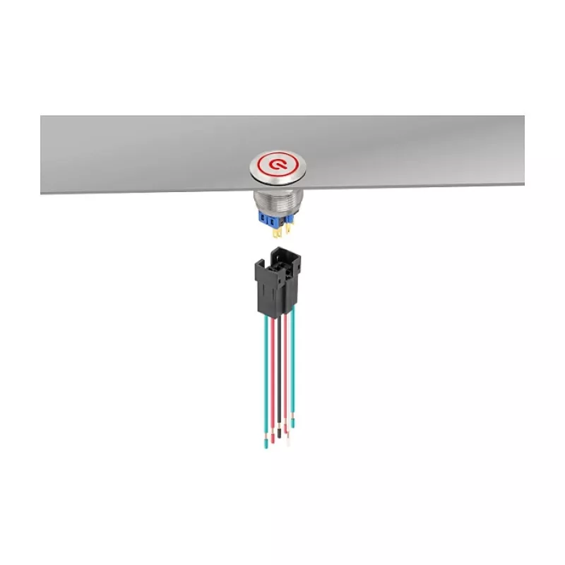 Delock 90790 Zócalo para pulsador o interruptor de 25 mm de 6 pines