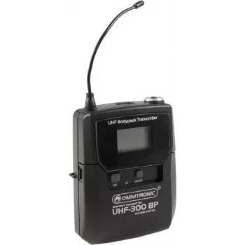 Micrófono inalámbrico Omnitronic UHF-300 emisor de petaca 823–832 / 863–865 MHz