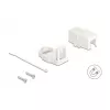 Delock 85841 Carcasa Keystone vacía, 1 puerto, base magnética, blanco