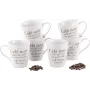 Set de tazas de café Esmeyer 6 uds., modelo 302-007, capacidad 0,25 l por taza