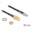 Cable coaxial DELOCK 90919 RG-174, 20 m, RP-SMA a TS9, negro
