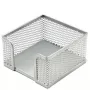 Caja de notas Forpus, 9,5 x 9,5 cm, plata, metal perforado 1005-007