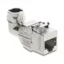Módulo Keystone DeLOCK conector hembra RJ45 a LSA Cat.6A con bloqueo metálico sin herramientas acodado 90° apantallado