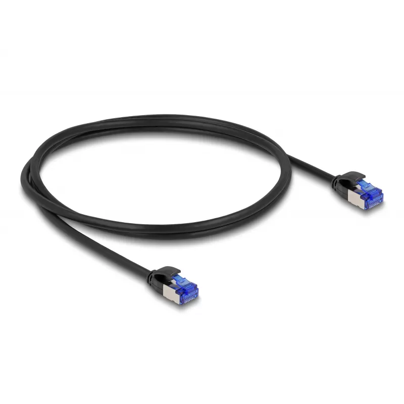 Cable de red DeLOCK RJ45 Cat.6A S/FTP slim 1m negro