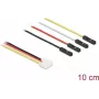 Cable de plataforma IoT DELOCK 86948 — conductor de cobre, colores: negro/rojo/blanco