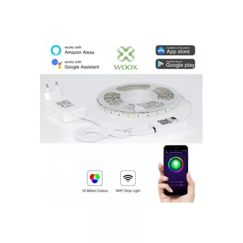 WOOX R5093 iluminación inteligente tira de luz inteligente Wi-Fi 24 W
