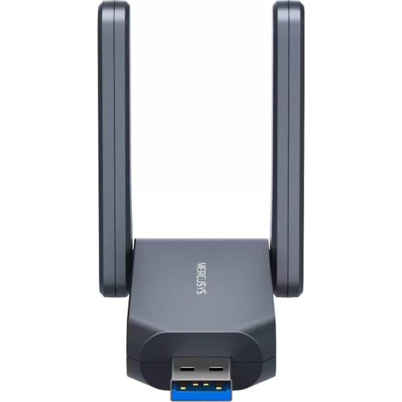 Adaptador USB inalámbrico MERCUSYS MA37BEH — Wi-Fi 7 de alta ganancia (BE6500) compatibilidad USB-C/USB-A