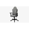 Silla gaming universal Aerocool Crown AeroSuede con asiento acolchado, gris piedra