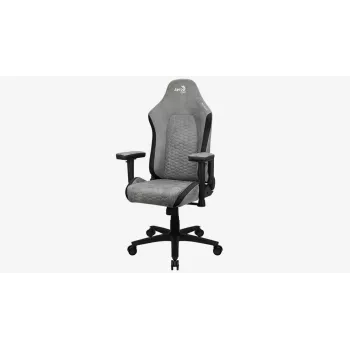 Silla gaming universal Aerocool Crown AeroSuede con asiento acolchado, gris piedra