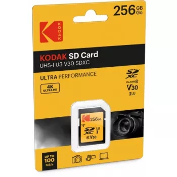Tarjeta de memoria Kodak 256GB UHS-I U3 V30 Ultra EKMSD256GXC10HPRK