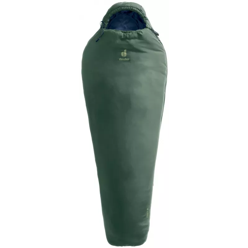 Saco de dormir momia DEUTER Orbit SL +5 °C / 41 °F — 750 mm de ancho, 480 mm de profundidad, Ripstop-PES, verde