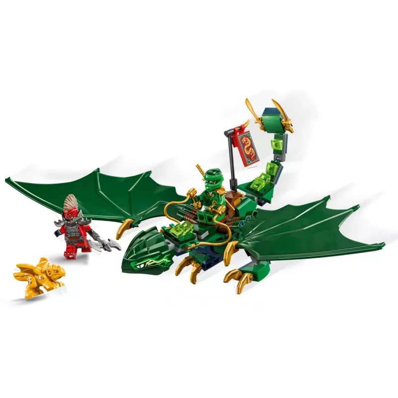 Juguete de construcción LEGO NINJAGO 71829 Dragón del Bosque Verde de Lloyd, 128 piezas, 2 minifiguras, a partir de 6 años