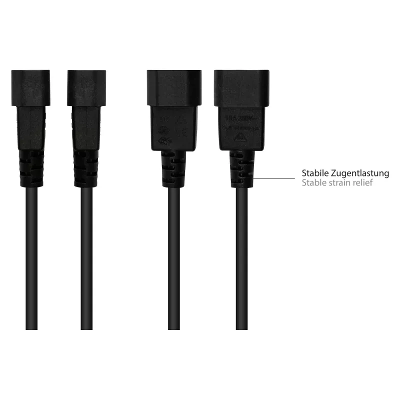 Good Connections P1405-S050 - 5 m - conector hembra C14 - conector hembra C5 - H05VV-F3G - 250 V
