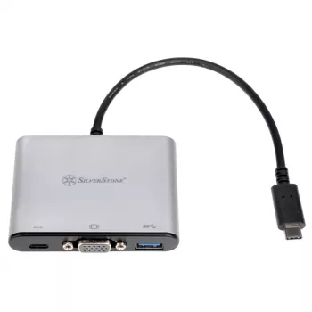 Adaptador de vídeo externo SILVERSTONE CH7517 USB-C a VGA (Chrontel CH7517) conexión de pantalla externa