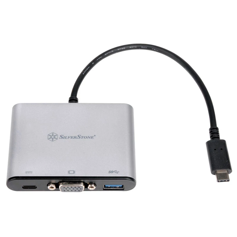 SilverStone SST-EP06C USB 3.1 Type-C a VGA / USB Type-C / USB Type-A hub adaptador