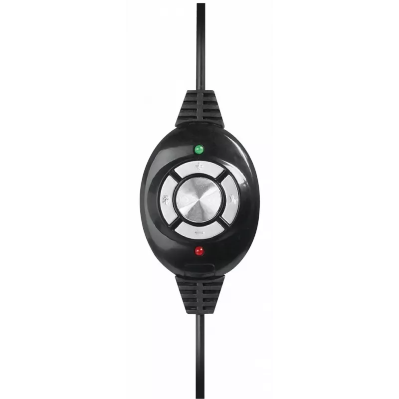 Auriculares MEDIA-TECH MT3573 con cable binaurales plegables con micrófono de diadema, cable de 1,9 m, USB, negro
