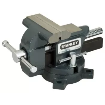 Tornillo de banco STANLEY 1-83-065 — Hierro fundido, 10 cm de apertura de mordaza, 85 mm de profundidad, 6 kg