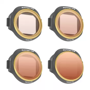 Set de 4 filtros Sunnylife ND8/PL + ND16/PL + ND32/PL + ND64/PL para MINI 5 Pro