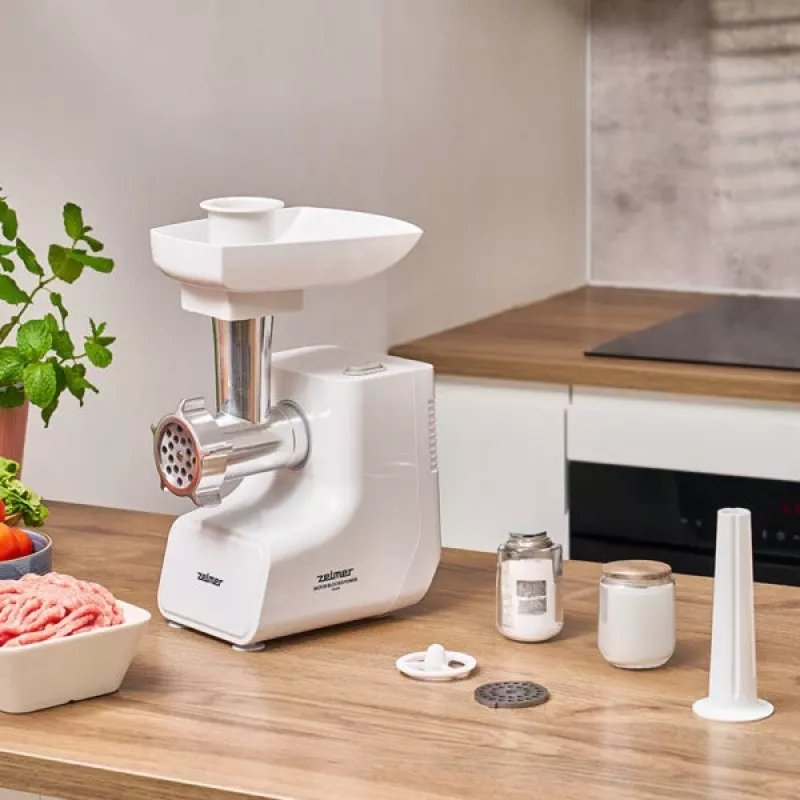 Zelmer ZMM3511B Picadora de carne, 1500 W, blanca