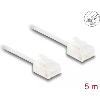 Cable de red DeLOCK RJ45 Cat.6 UTP ultrafino 5 m blanco