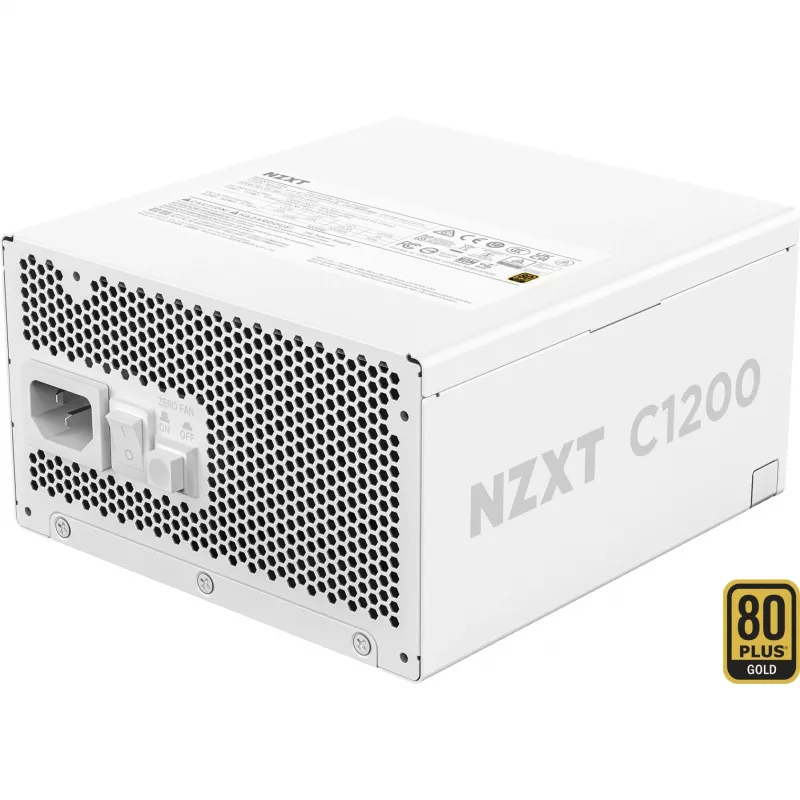 Fuente de alimentación | NZXT | PA-2G2BW-EU | 1200 Watt | Eficiencia 80 PLUS GOLD | MTBF 100000 horas | PA-2G2BW-EU
