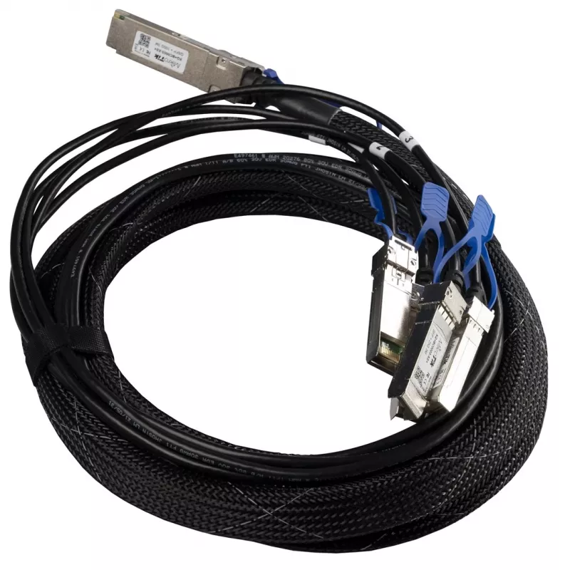 Cable Mikrotik XQ+BC0003-XS+ InfiniBand 3 m QSFP28 4x SFP28 negro, cromo