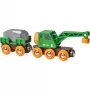 Vagón BRIO Clever Crane Wagon Lift and Load negro verde