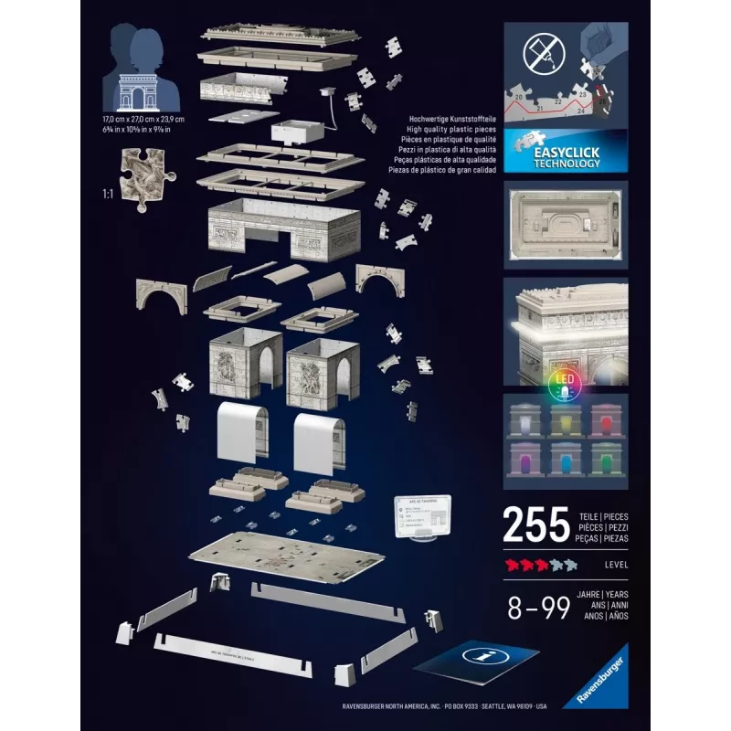 Puzle 3D Ravensburger 12008029 Edificio 269 mm x 239 mm