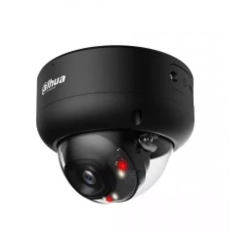 Cámara de vigilancia IP domo Dahua WizSense IPC-HDBW3849E-AS-IL — 3840×2160, montaje en techo, con cable, negra