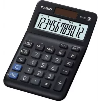 Calculadora de sobremesa Casio MS-20F 12 dígitos negra solar batería