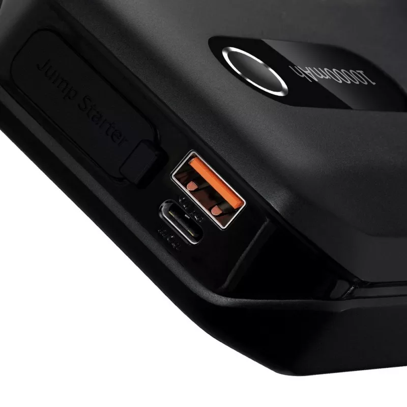 Baseus BS-CH001 – arrancador, booster 10000 mAh 12V (1000 A / 500 A) + pinzas de cocodrilo (negro)