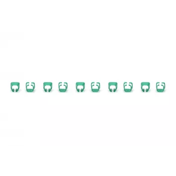 DIGITUS - Clips para cables con codificación por colores - para cables de parcheo - verde (paquete de 100) (A-CC-G)