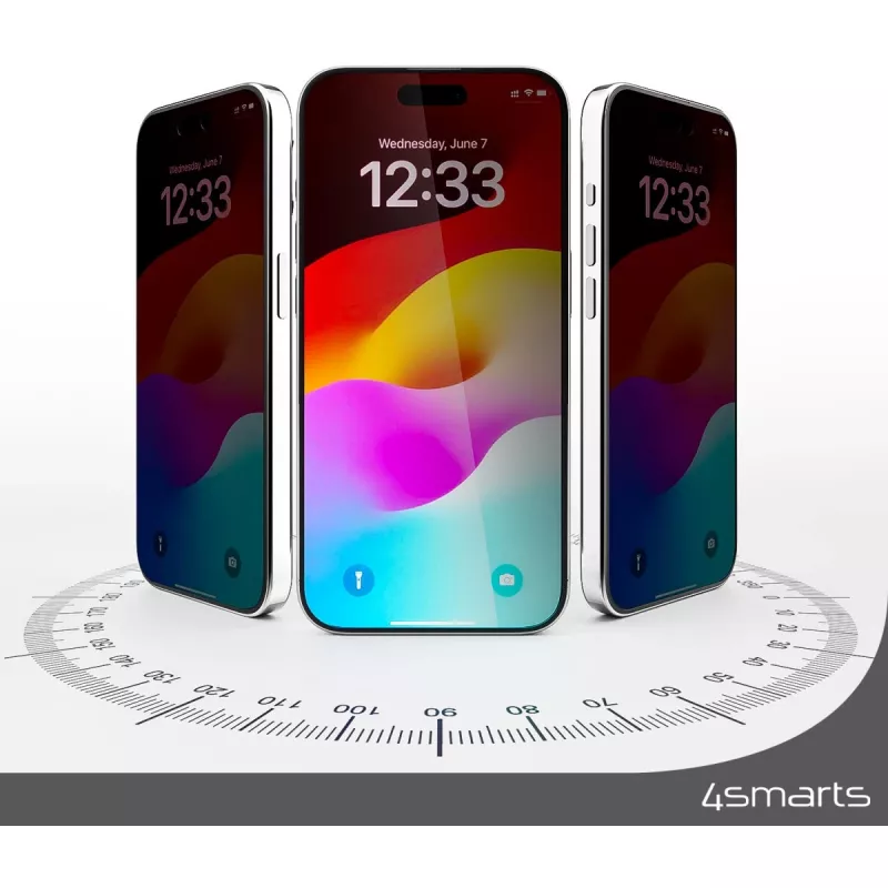 Lámina protectora de pantalla 4smarts 540599 para iPhone 15 Plus Antirrayaduras
