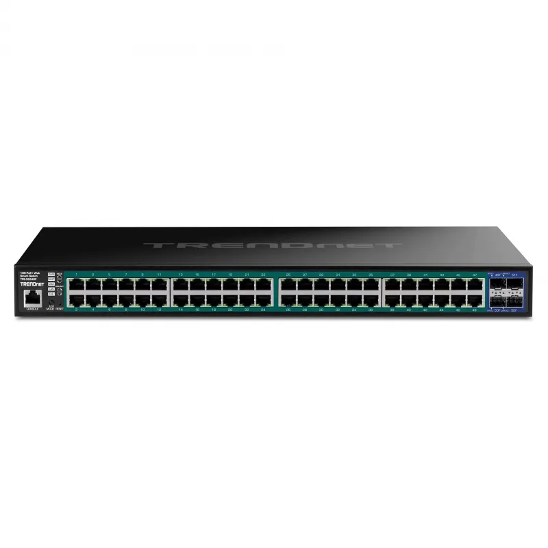 TRENDnet 52-Port Gigabit Web Smart 740W PoE+ Switch con 10G - Switch - 1 Gbps