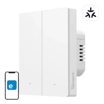 Interruptor de pared WiFi Sonoff M5-2C-80W 2 canales para marco