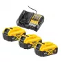 Set de batería y cargador DeWALT DCB1104P3-QW de iones de litio 5 Ah